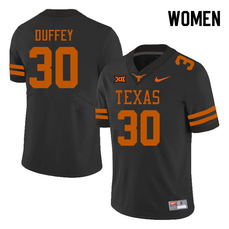 Women #30 Jackson Duffey Texas Longhorns College Football Jerseys Stitched-Black